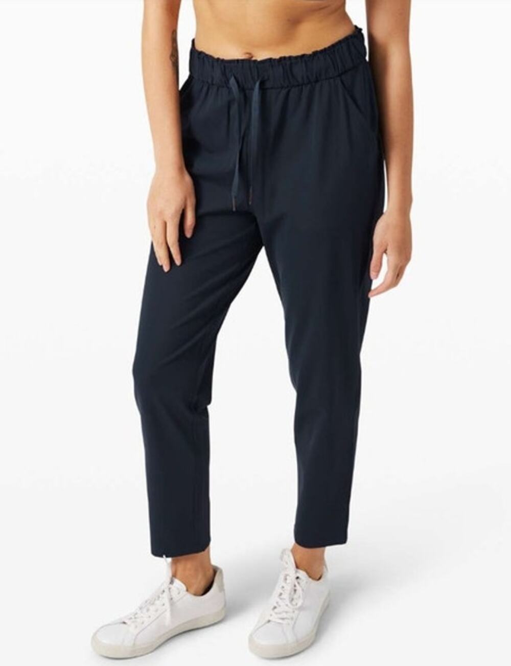 Lululemon Keep Moving Pant 7/8 High Rise 6 Navy Athleisure Travel Minimalist